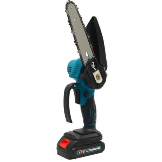 Mini Drujbă cu Acumulator German Meister 36V, Lamă și Lanț 6" (15 cm), Pompiță de Amorsare/Ungere, 2 Acumulatori, Încărcător și Valiză
