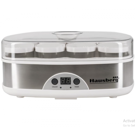 Aparat de preparat Iaurt Hausberg HB-2192 , 8 recipiente din sticla de 200 ml, 50 W Aparat de preparat Iaurt Hausberg HB-2192 , 8 recipiente din sticla de 200 ml, 50 W