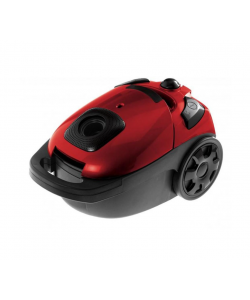 Aspirator cu sac Hausberg HB-2815RS, 2200 W, sac panza, capacitate sac 3 L, Negru/Rosu