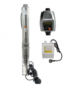 Kit hidrofor electronic cu pompa submersibila Zinith Italiy - 4STM508, 1.65 Kw, refulare 100m, Presostat electronic automat LPC-4