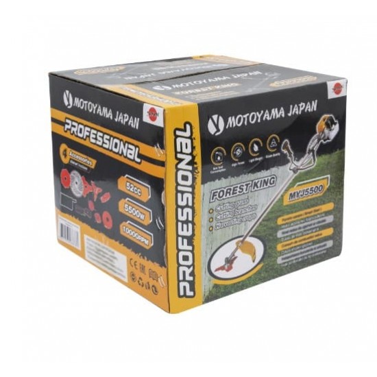 Motocoasa MOTOYAMA Japan Professional, 7.5CP, benzina, 2 timpi, 9 accesorii incluse, 5500W