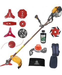 Pachet Motocoasa MOTOYAMA Japan, Tambur cu lant, Disc 6T cu dinti mobili, Ulei amestec, 7.8CP, toate accesoriile incluse Pachet Motocoasa MOTOYAMA Japan, Tambur cu lant, Disc 6T cu dinti mobili, Ulei amestec, 7.8CP, toate accesoriile incluse