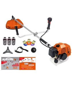 Motocoasa Kubani DDT-0040 , 5 CP, 51,7 CC, 2 timpi, 6000 RPM, 150 cm lungime arbore, 3 accesorii incluse, 3 sticle ulei amestec, 3 fire trimmer Motocoasa Kubani DDT-0040 , 5 CP, 51,7 CC, 2 timpi, 6000 RPM, 150 cm lungime arbore, 3 accesorii incluse, 3 sticle ulei amestec, 3 fire trimmer