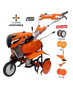 Motosapa RURIS 7500 ACC4 + roti cauciuc 4.00-8+plug+adaptor+roti metalice 350 fara manicot+set contragreutati 10kg 7 CP Motosapa RURIS 7500 ACC4 + roti cauciuc 4.00-8+plug+adaptor+roti metalice 350 fara manicot+set contragreutati 10kg 7 CP