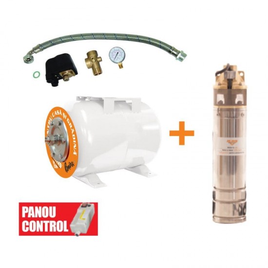 Kit pompa + hidrofor Ruris Dunarea , 24l, cablu 15m