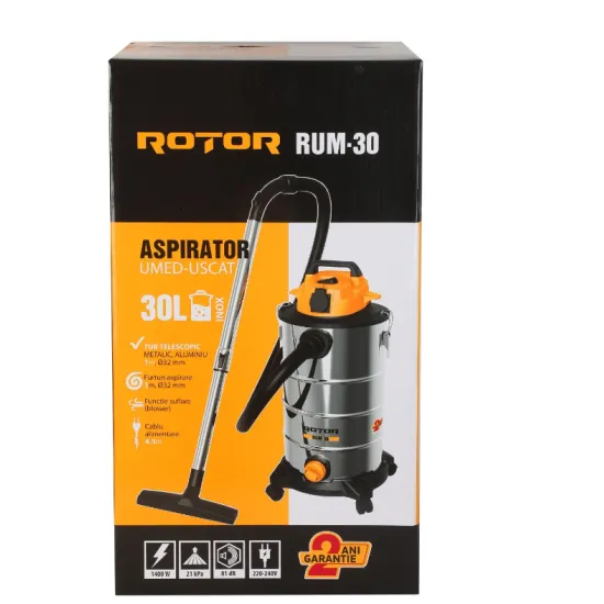 Aspirator umed-uscat 30 L, 1400 W, 21 kPa ROTOR RUM-30