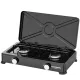 Aragaz portabil Minigaz dublu Hausberg HB-H402NG, 2×2.2kW, arzatoare aluminiu, supapa CE, corp metalic