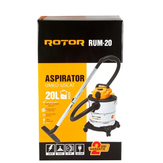 Aspirator umed-uscat 20 L, 1200 W, 20 kPa ROTOR RUM-20