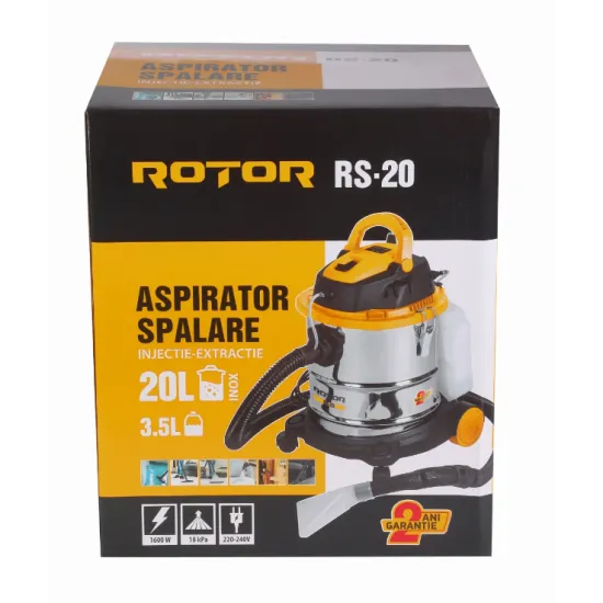Aspirator spalare injectie-extractie 20 L, 1200 W, 18 kPa ROTOR RS-20