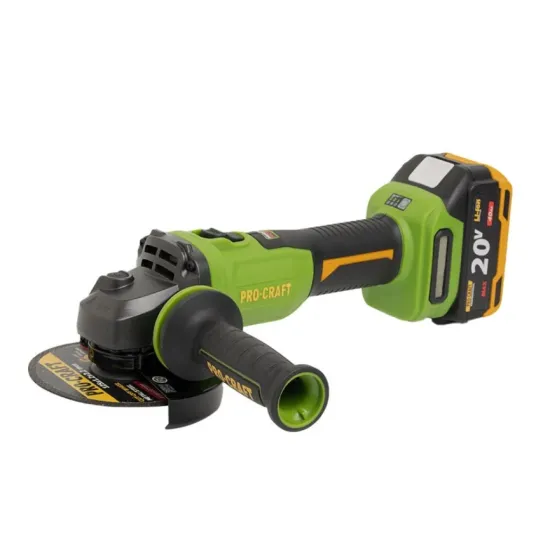 Flex polizor unghiular pe acumulator PROCRAFT PWA220, 1 × acumulator 20V / 4Ah, Brushless, 10000 rot/min