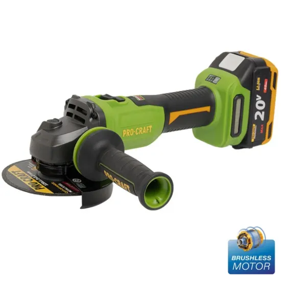 Flex polizor unghiular pe acumulator PROCRAFT PWA220, 1 × acumulator 20V / 4Ah, Brushless, 10000 rot/min