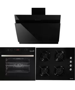 Pachet Incorporabil Cuptor electric Hausberg HB-8054, Clasa A, 71L, 2225W, Negru, Plita Incorporabila HB-563NG, 4 arzatoare, Gaz, Sticla, Negru, Hota Incorporabila decorativa HB-1385, Putere de absorbtie 650 mc/h, 60 cm, Touch control Pachet Incorporabil Cuptor electric Hausberg HB-8054, Clasa A, 71L, 2225W, Negru, Plita Incorporabila HB-563NG, 4 arzatoare, Gaz, Sticla, Negru, Hota Incorporabila decorativa HB-1385, Putere de absorbtie 650 mc/h, 60 cm, Touch control