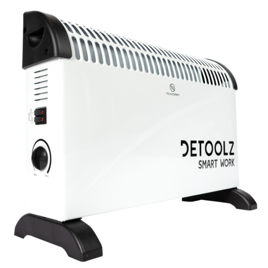 Convector electric Detoolz, 2KW, 3 trepte de putere, cu termostat reglabil