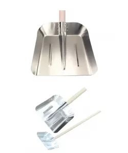 Lopata pentru zapada din aluminiu cu maner din lemn (350 x 330mm)