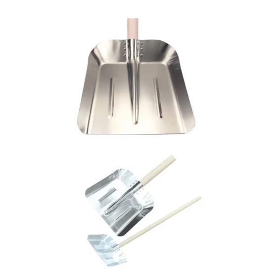 Lopata pentru zapada din aluminiu cu maner din lemn (350 x 330mm)