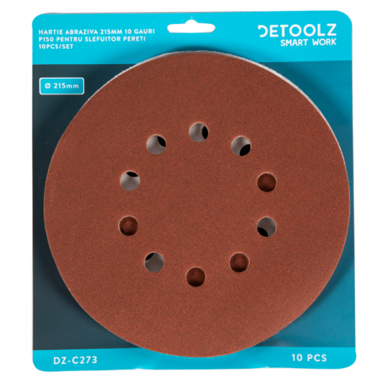 Set 10 hartie abraziva P150 10gauri 215mm