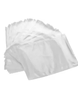 Set 100 Pungi pentru vidat gofrate 20x30 cm, ideale pentru depozitare sau preparare, transparent
