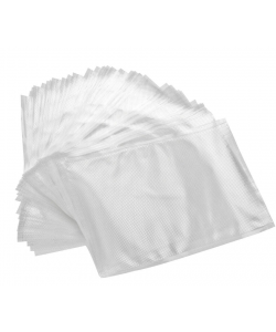 Set 100 Pungi pentru vidat gofrate 25x35 cm, ideale pentru depozitare sau preparare, transparent
