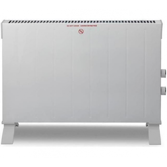 Convector electric Kumtel Luxell C2947, 2500W, Termostat reglabil, sistem de siguranta, silentios, Alb
