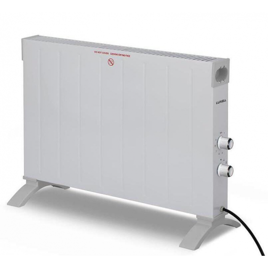Convector electric Kumtel Luxell C2947, 2500W, Termostat reglabil, sistem de siguranta, silentios, Alb