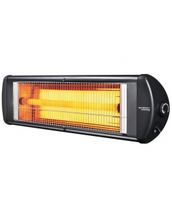Radiator electric cu infrarosu, Termostat, Corp metalic, Protectie 20 IP, Negru  KUMTEL EX25, 2500W