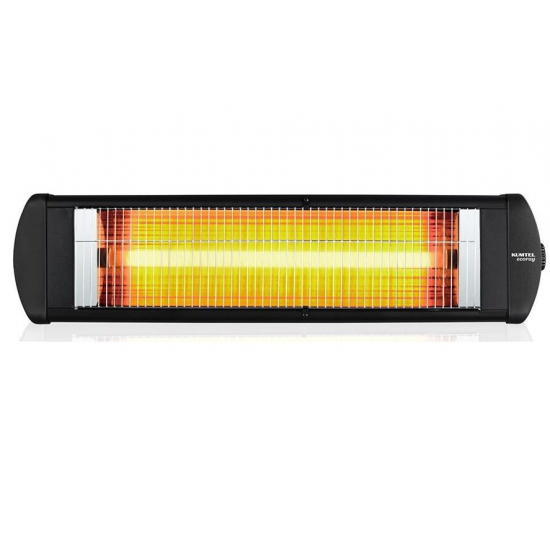 Radiator electric cu infrarosu, Termostat, Corp metalic, Protectie 20 IP, Negru  KUMTEL EX25, 2500W