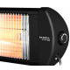 Radiator electric cu infrarosu, Termostat, Corp metalic, Protectie 20 IP, Negru  KUMTEL EX25, 2500W