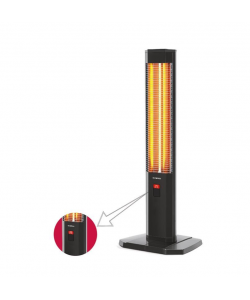 Radiator electric Turn cu Telecomanda KUMTEL MH1200, 1200W, Termostat reglabil, Siguranta la rasturnare, Lampa 3 pozitii, Maner transport, Utilizare vertical, Negru