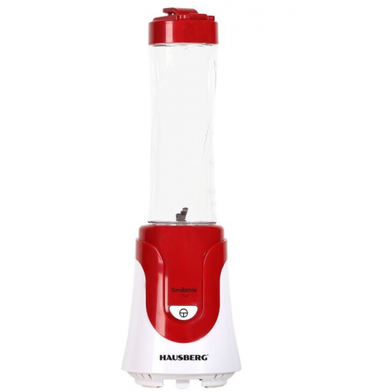 Blender smoothie HAUSBERG HB-7676RS, multifunctional, 300W, cu recipient 600ml, Rosu