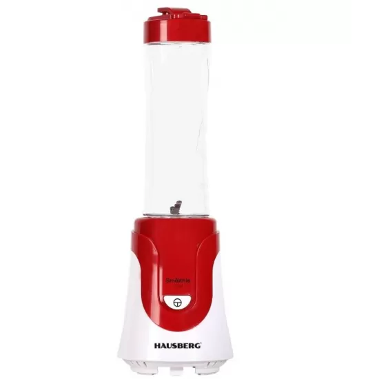 Blender smoothie HAUSBERG HB-7676RS, multifunctional, 300W, cu recipient 600ml, Rosu Blender smoothie HAUSBERG HB-7676RS, multifunctional, 300W, cu recipient 600ml, Rosu