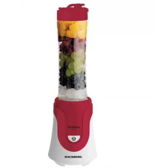Blender smoothie HAUSBERG HB-7676RS, multifunctional, 300W, cu recipient 600ml, Rosu Blender smoothie HAUSBERG HB-7676RS, multifunctional, 300W, cu recipient 600ml, Rosu
