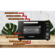 Cuptor electric digital cu rotisor si ventilator HAUSBERG HB-9260, 1800W, Turbo, Capacitate 48L, Control temperatura 230 grade Celsius, Lumina interior, Negru