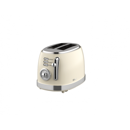 Prajitor de paine Retro Zilan ZLN1191, 2 felii de paine, 850W, 6 trepte de temperatura si timer, dezghetare, reincalzire, picioruse antiderapante