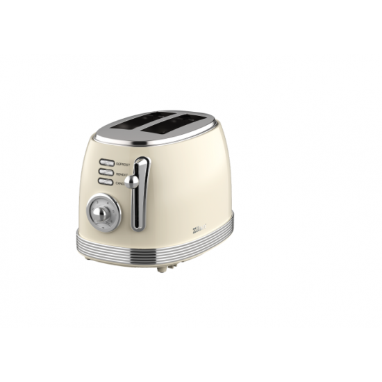 Prajitor de paine Retro Zilan ZLN1191, 2 felii de paine, 850W, 6 trepte de temperatura si timer, dezghetare, reincalzire, picioruse antiderapante