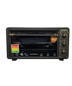 Cuptor electric Rustic HAUSBERG HB-8001RST, 1400W, 48l, Timer mecanic, Termostat reglabil, 4 nivele de inaltime a tavii, usa din sticla rezistenta la temperature ridicate, panou mecanic, Negru-Auriu Cuptor electric Rustic HAUSBERG HB-8001RST, 1400W, 48l, Timer mecanic, Termostat reglabil, 4 nivele de inaltime a tavii, usa din sticla rezistenta la temperature ridicate, panou mecanic, Negru-Auriu