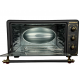 Cuptor electric Rustic HAUSBERG HB-8001RST, 1400W, 48l, Timer mecanic, Termostat reglabil, 4 nivele de inaltime a tavii, usa din sticla rezistenta la temperature ridicate, panou mecanic, Negru-Auriu
