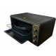 Cuptor electric Rustic HAUSBERG HB-8001RST, 1400W, 48l, Timer mecanic, Termostat reglabil, 4 nivele de inaltime a tavii, usa din sticla rezistenta la temperature ridicate, panou mecanic, Negru-Auriu