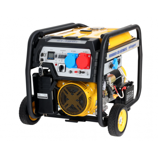 Generator curent dual 230V/400V, 8.5kW, benzina, conector ATS, multistart,Stager FD 10000ER-E3R Automatic