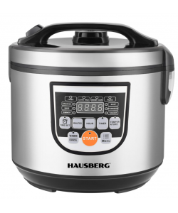 Oala electrica digitala HAUSBERG HB-1311IN, 760-900W, 5L, Termostat, Material Otel Inoxidabil, Temperatura reglabila 80°C-200°C, Timer 30-60 minute oprire automata, maner rece, Inox