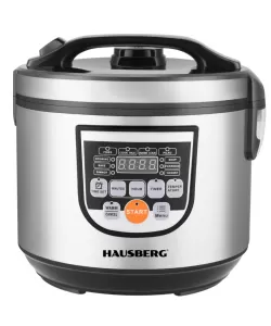 Oala electrica digitala HAUSBERG HB-1311IN, 760-900W, 5L, Termostat, Material Otel Inoxidabil, Temperatura reglabila 80°C-200°C, Timer 30-60 minute oprire automata, maner rece, Inox Oala electrica digitala HAUSBERG HB-1311IN, 760-900W, 5L, Termostat, Material Otel Inoxidabil, Temperatura reglabila 80°C-200°C, Timer 30-60 minute oprire automata, maner rece, Inox