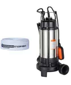 Pompa apa murdara cu tocator WQW-1500D-F PRO, 1100W, 19800 l/h + furtun 20m Blade  Pompa apa murdara cu tocator WQW-1500D-F PRO, 1100W, 19800 l/h + furtun 20m Blade