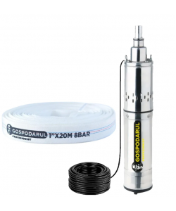 Pompa submersibila 1500W, 2400 l/h, cablu 10m + Furtun 20m   Gospodarul Profesionist