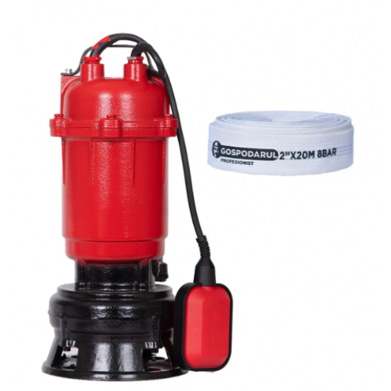 Pompa apa murdara WQD-550-F Pro - 500W, 18200 l/h + furtun 20m BLADE