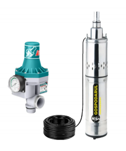 Pompa submersibila  1500W, 2400 l/h, cablu 10m + Presostat Total  Gospodarul Profesionist