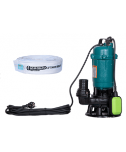 Pompa apa murdara cu tocator Gospodarul Profesionist, 2900W + furtun pompieri 2" 40m