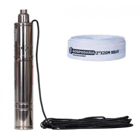 Pompa submersibila apa curata 4QGD1.2-100-0.75 Pro - 750W, 2550 l/h + furtun 20m BLADE