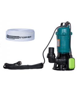 Pompa apa murdara cu tocator 2900W, 10000 l + furtun pompieri 20m  Gospodarul Profesionist, 