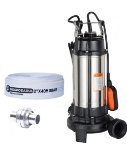 Pompa apa murdara cu tocator  WQW-1500D-F PRO, 1100W, 19800 l/h + furtun 40m + cuple  Blade