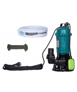 Pompa apa murdara cu tocator 2900W + furtun pompieri 40m 2", cordelina 6mm x 20m  Gospodarul Profesionist