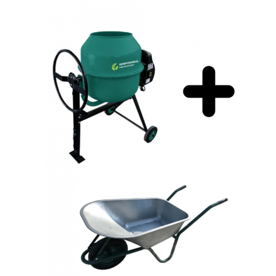 PACHET BETONIERA GOSPODARUL 180L, 800W + ROABA GP 110L